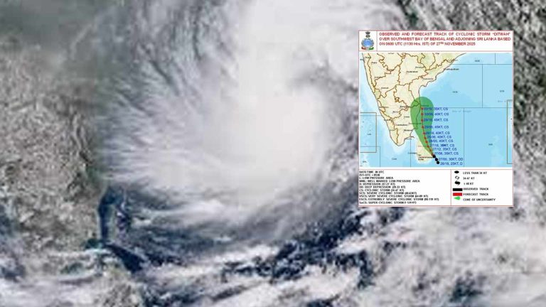 Ditwah Cyclone: దూసుకొస్తున్న “దిత్వా” తుఫాన్.. తెలుగు రాష్ట్రాల్లో భారీ వర్ష సూచన..