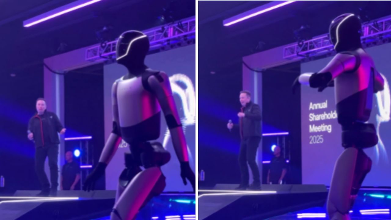 Elon Musk: హ్యూమనాయిడ్ రోబోట్ తో కలిసి డాన్స్ చేసిన ప్రపంచ కుబేరుడు.. వీడియో వైరల్