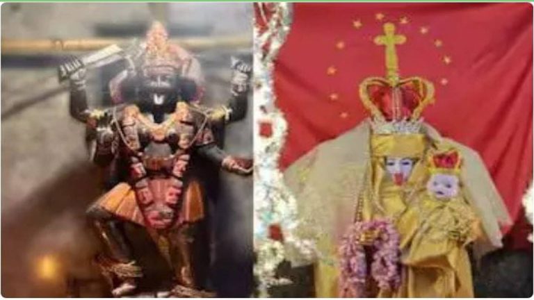 Mumbai: కాళీమాత ఆలయంలో తీవ్ర కలకలం.. మేరీ మాత అలంకరణపై భక్తుల ఆగ్రహం