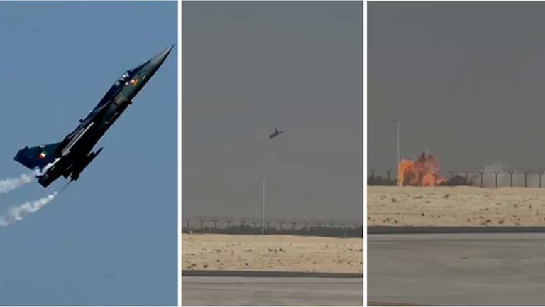Tejas Crash Dubai: దుబాయ్ ఎయిర్‌షోలో కూలిన తేజస్ యుద్ధ విమానం.. భారత్ పైలట్ మృతి