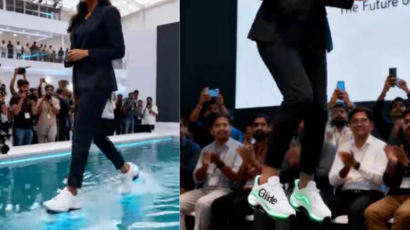 AI-Created: నీటిపై నడుస్తూ.. గాల్లో ఎగిరే షూస్ మీరు ఎప్పుడైనా చూశారా..చూడకపోతే ఓ లుక్కేయండి