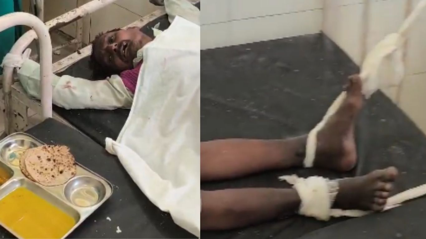 Shocking Incident: దారుణం..రోగి కాళ్లు  చేతులు కట్టేసి.. భోజనం పెట్టిన సిబ్బంది