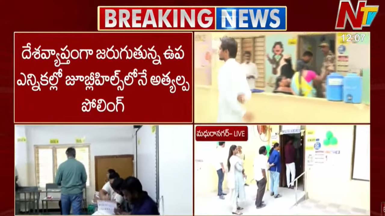 Lowest Polling: దేశవ్యాప్తంగా జరుగుతున్న ఉప ఎన్నికల్లో జూబ్లీహిల్స్⁬లోనే అత్యల్ప పోలింగ్..