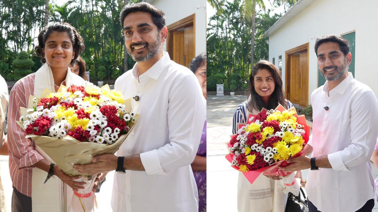 Shree Charani: సీఎం చంద్రబాబుని కలిసిన క్రికెటర్ శ్రీ చరణి!