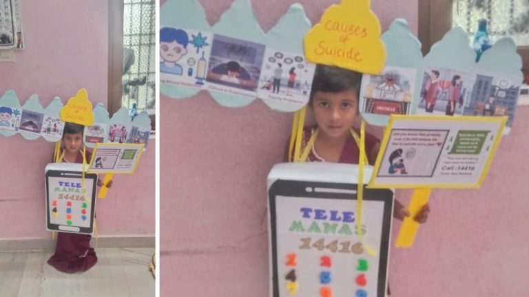 Tele MANAS: వినూత్నంగా ‘టెలీ మానస్’పై అవగాహన.. చిన్నారిని అభినందించిన మంత్రి