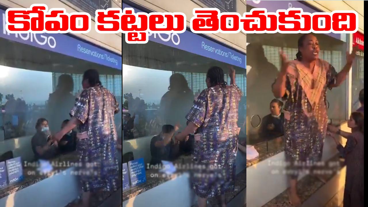 foreign woman anger at indigo staff video viral