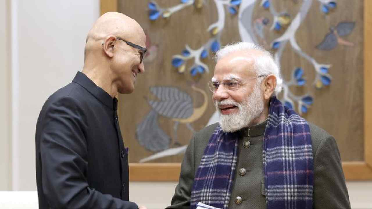 Microsoft: భారత్‌లో మైక్రోసాఫ్ట్  రూ.1.5 లక్షల కోట్ల భారీ పెట్టుబడి.. పీఎం మోడీతో సత్య నాదెళ్ల భేటీ..
