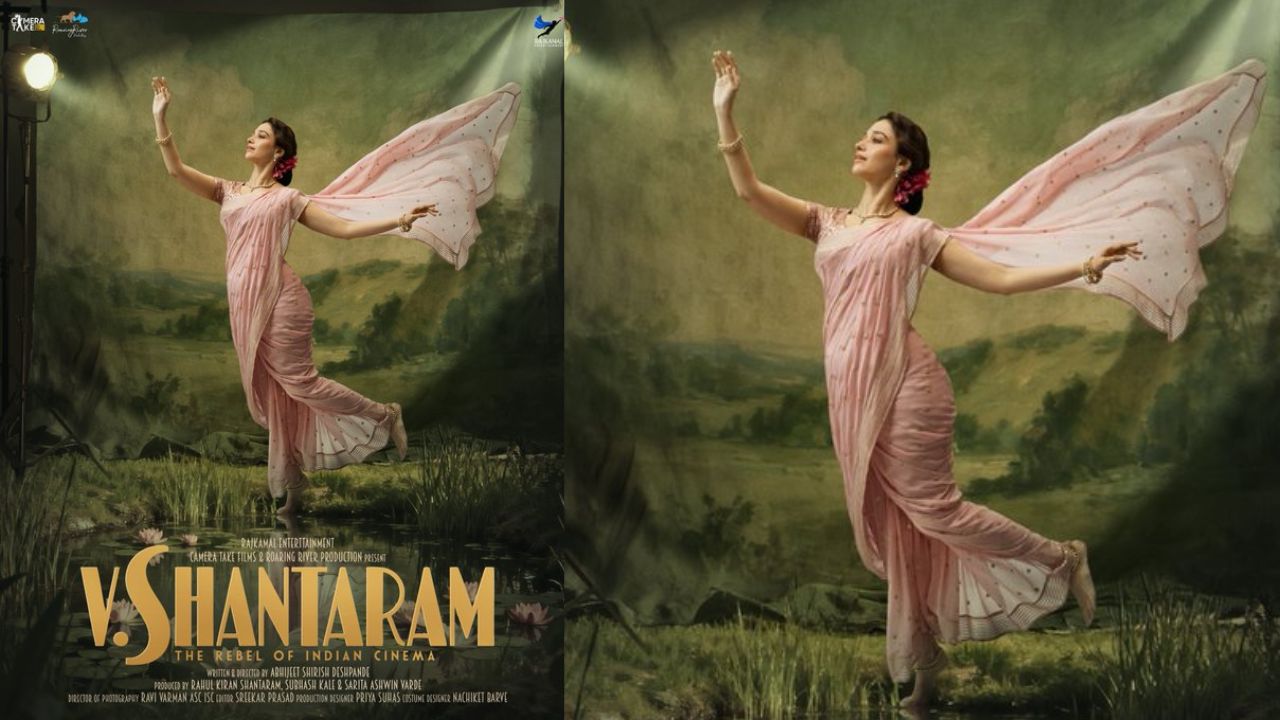 Tamannaah Bhatia : శాంతారామ్ బయోపిక్‌లో తమన్నా ‘ఫస్ట్ లుక్’ అదుర్స్ !