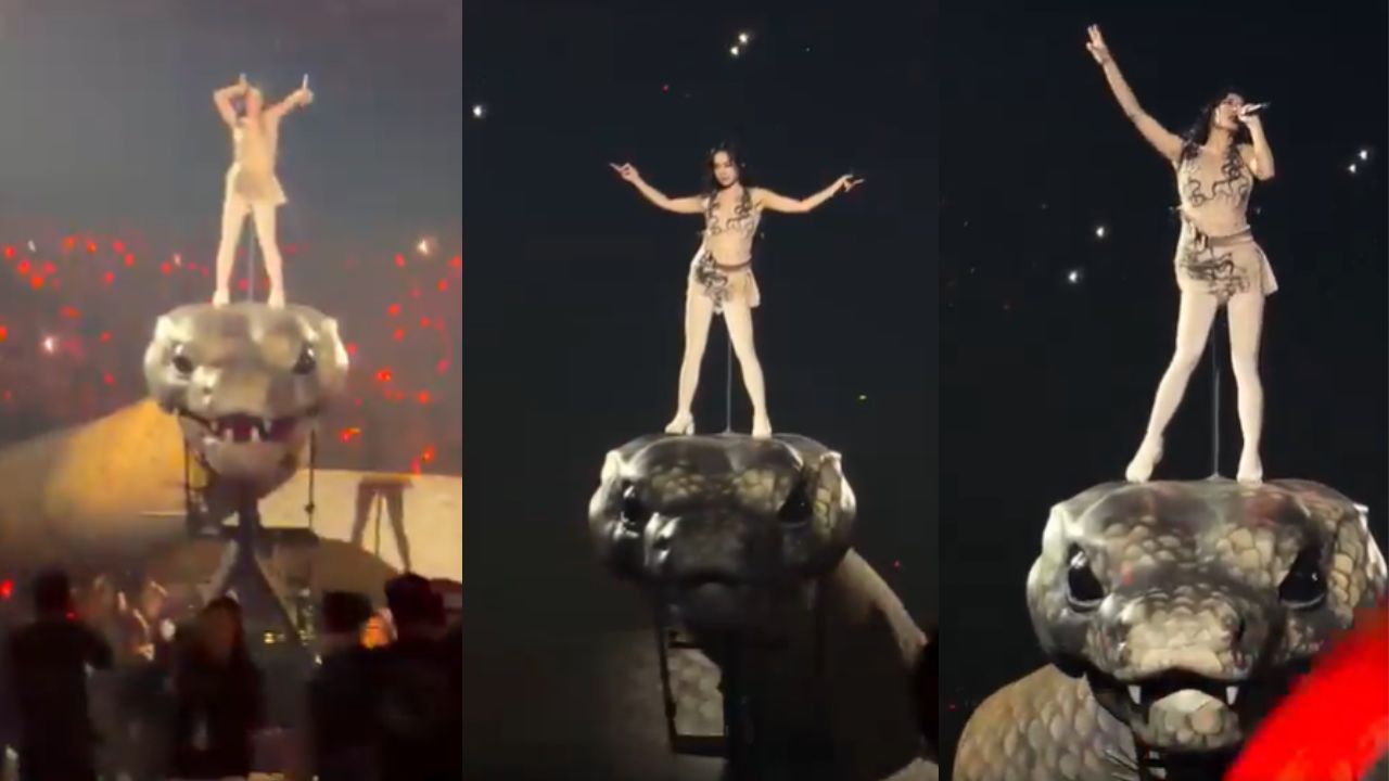 Jolin Tsai: ఓడియమ్మ అనకొండ.. 30 మీటర్ల అనకొండపై పెర్ఫామెన్స్ చేసిన జోలిన్ సాయ్.. వీడియో వైరల్