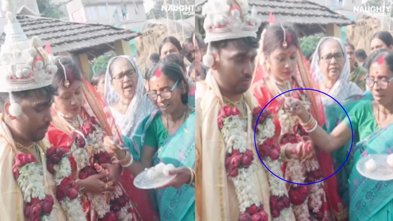 bride catches rasgulla like ms dhoni