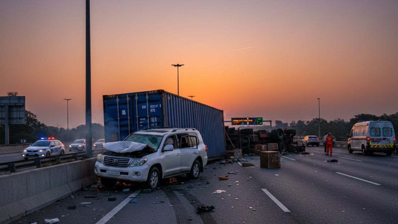 Road Accident: క్రూజర్, కంటైనర్ ఢీ.. నలుగురు మృతి.. ఆరుగురికి తీవ్ర గాయాలు