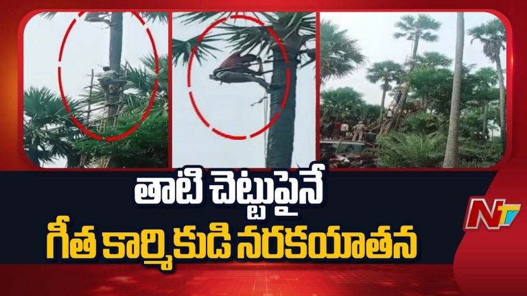 Mahabubabad: తాటి చెట్టుపై గీతా కార్మికుడి నరకయాతన.. 3 గంటలు గాలిలో వేలాడిన వెంకన్న..