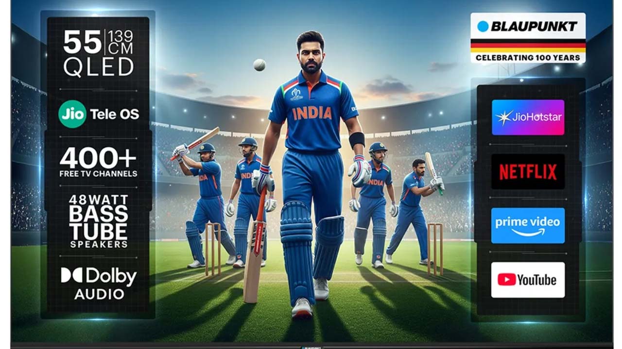 blaupunkt first jio ecosystem smart tv price features
