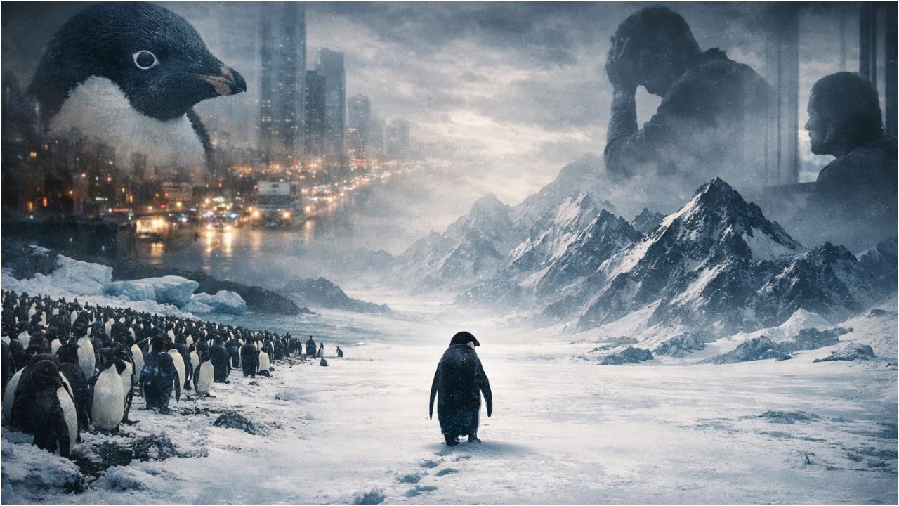 Penguin walk: పెంగ్విన్ ఒంటరి నడక చుట్టూ పిట్ట కథలు.. అంతా ట్రాష్.. అసలు నిజమిదే!