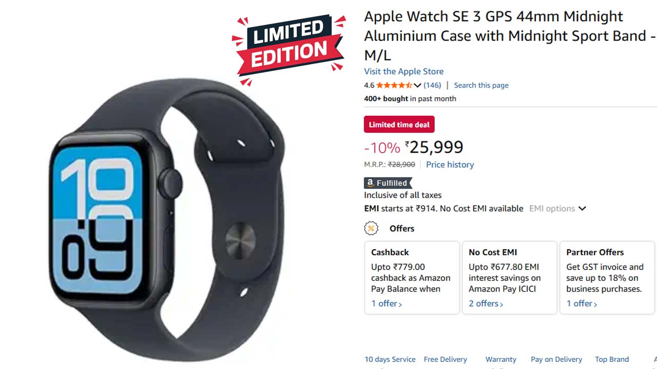 apple watch se 3 flat 10 percent discount offer