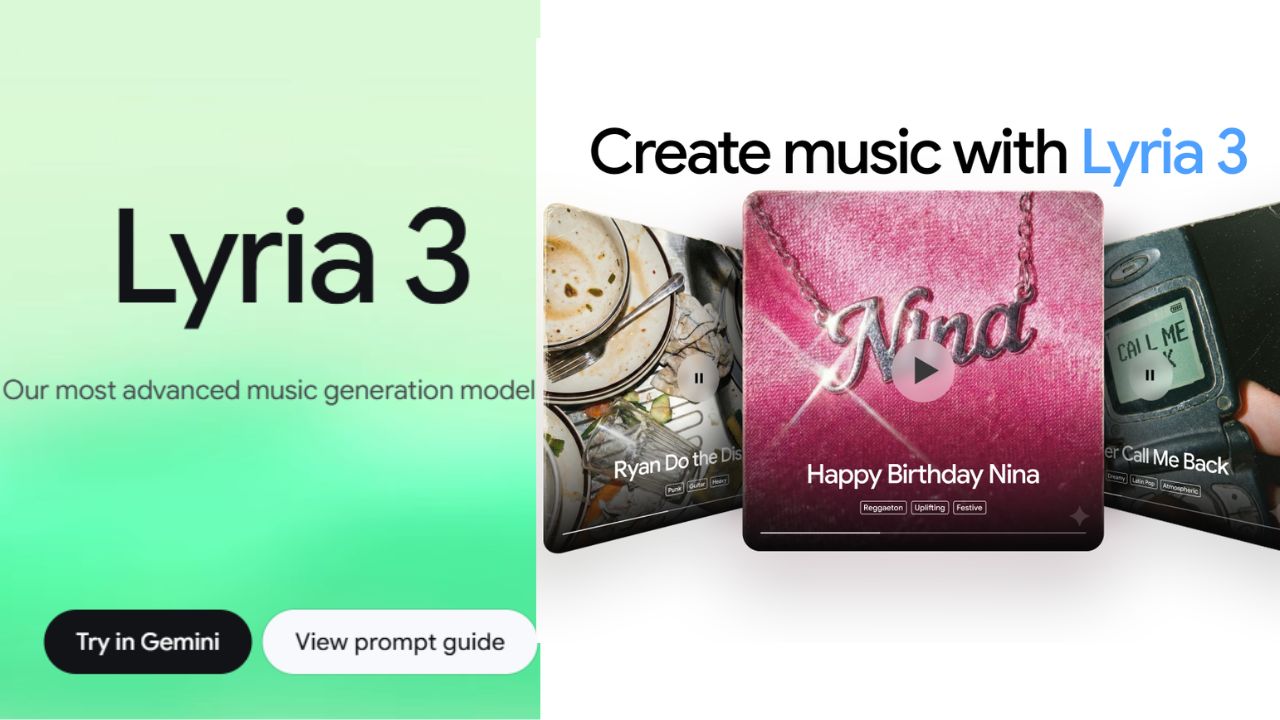 google lyria 3 ai music generator launches in gemini app create custom songs in seconds
