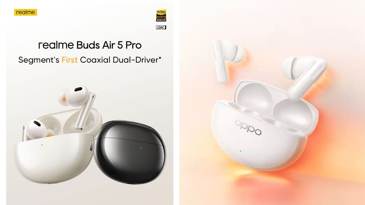 oppo enco air 5 pro launched with 55db anc lhdc 5 0 audio 54 hours battery price features are