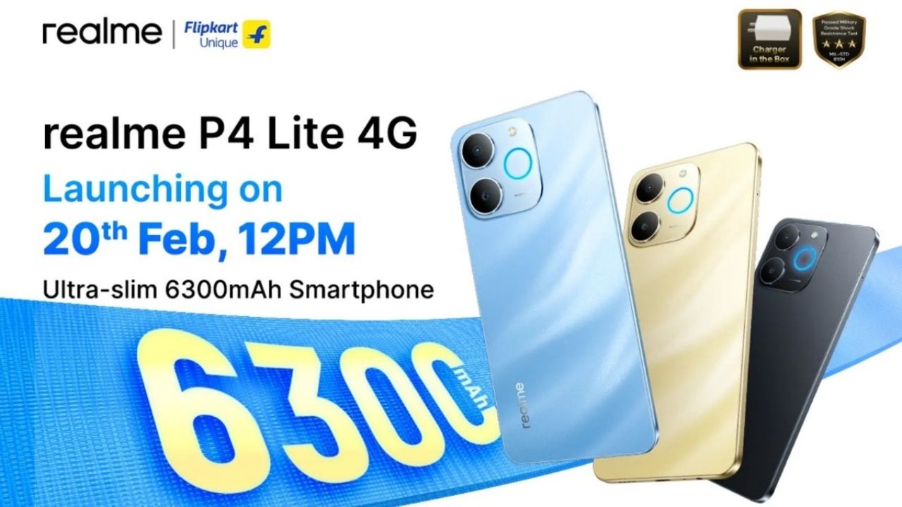మిలిటరీ గ్రేడ్ బిల్డ్ క్వాలిటీ, HD+ IPS LCD డిస్‌ప్లే, 6300mAh బ్యాటరీ స్మార్ట్ ఫోన్ Realme P4 Lite 4G కేవలం రూ.7999కే లాంచ్!