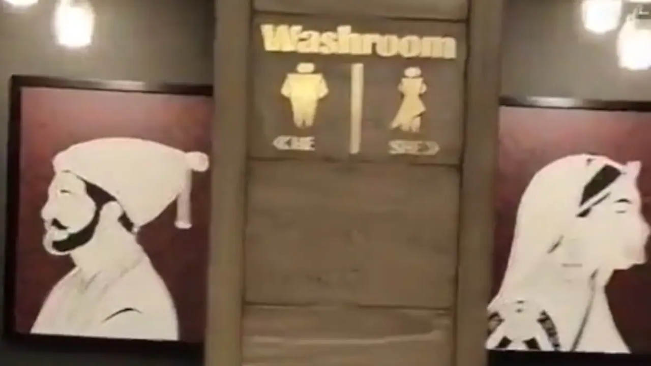 chhatrapati shivaji maharaj photo used for washroom sign faridabad controversy
