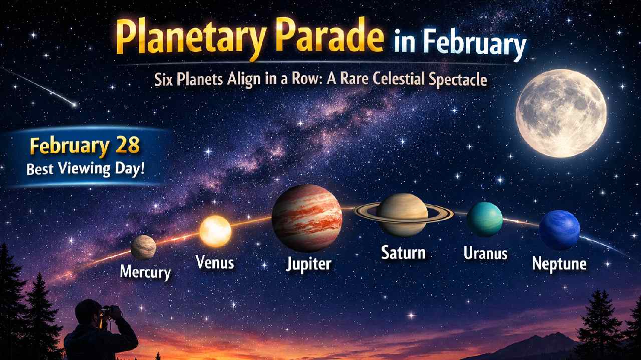 planetary parade in february six planets to align in a stunning night sky show