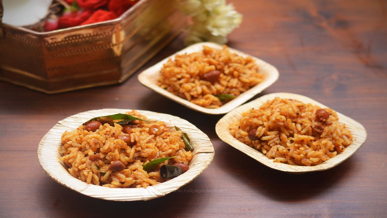 temple style tamarind pulihora recipe chintapandu pulihora preparation