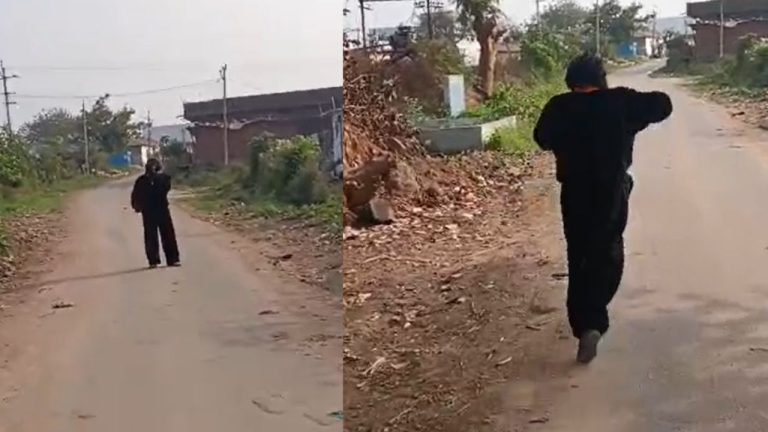 Sarpanch as Chimpanzee: కోతులను తరిమేందుకు చింపాంజీ అవతారమెత్తిన సర్పంచ్!