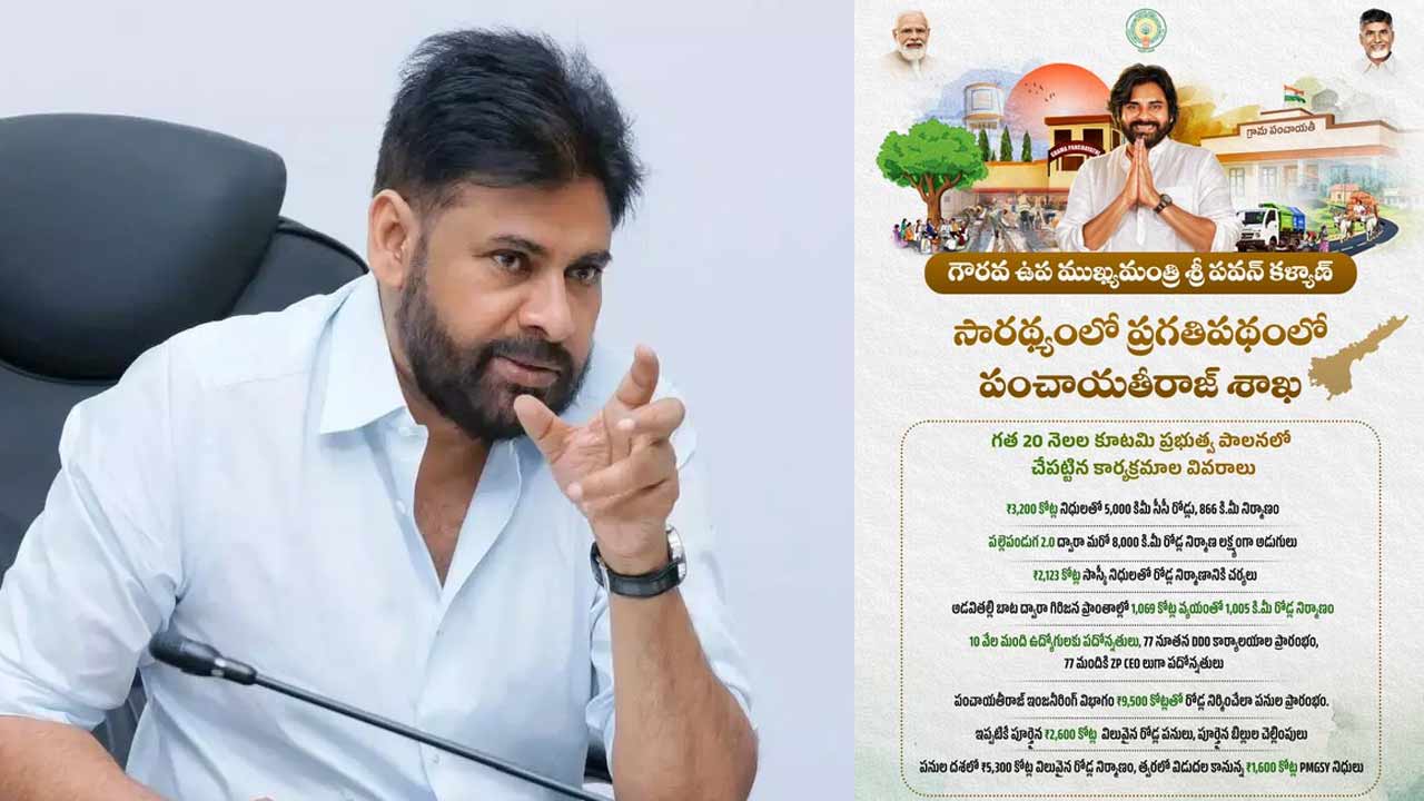 pawan kalyan shares key achievements of 20 month coalition govt roads panchayati raj tribal development