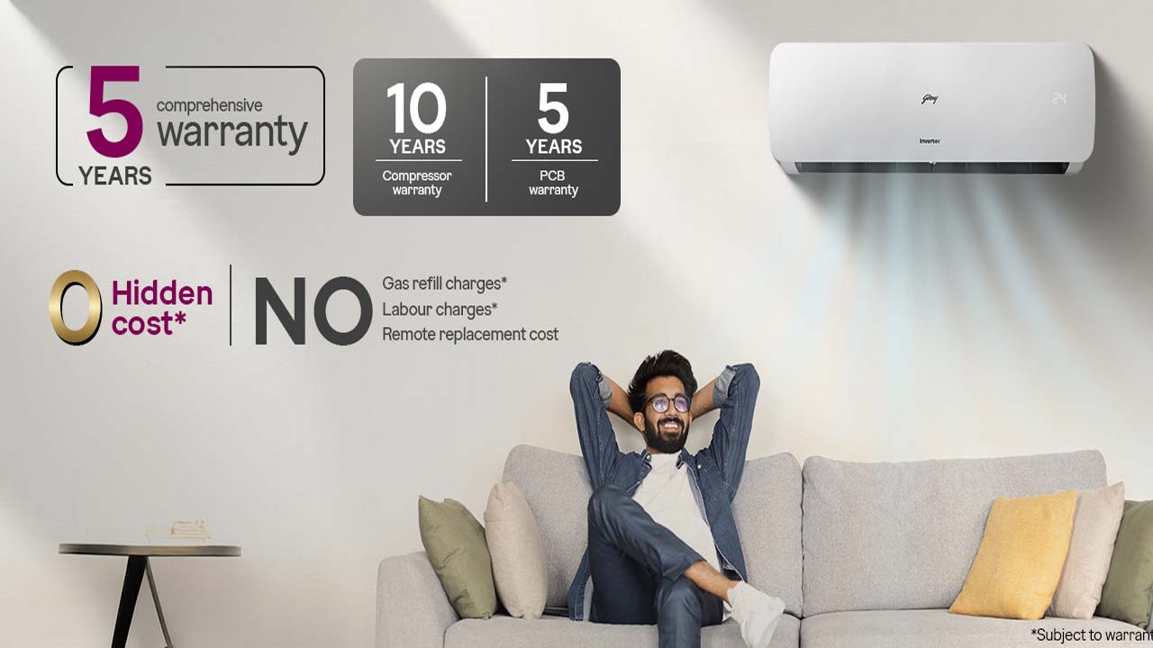 ఎండాకాలంలో చల్లటి న్యూస్.. Godrej 1.5 Ton ఇన్వర్టర్ ఏసీపై రూ. 13,000 భారీ డిస్కౌంట్..!