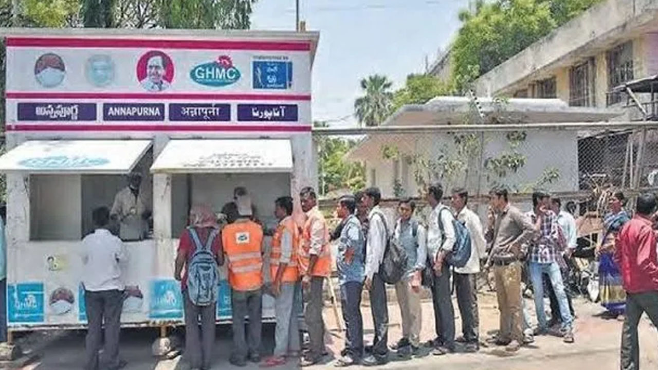 hyderabad rs 5 meal scheme solar cooking ghmc annapurna centres