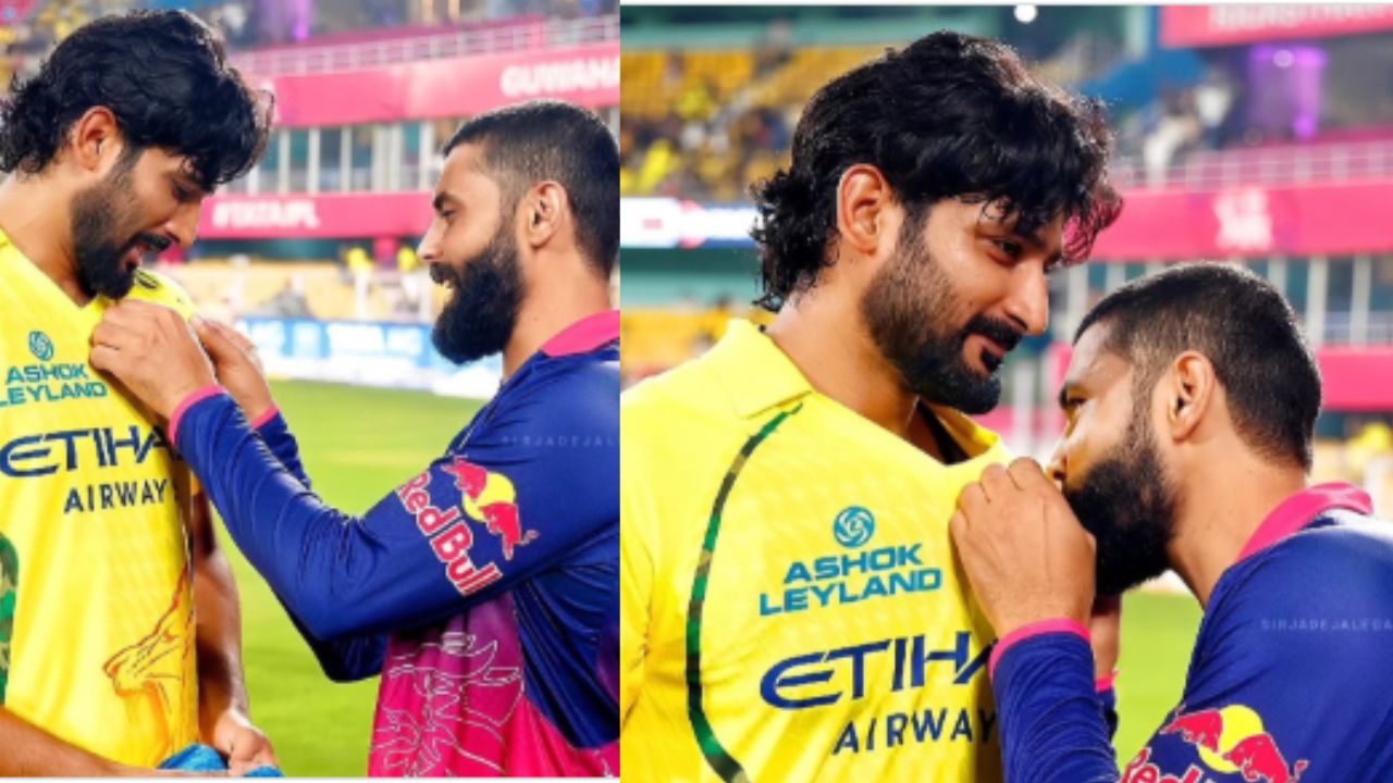 ravindra jadeja kisses csk logo emotional moment goes viral in ipl 2026