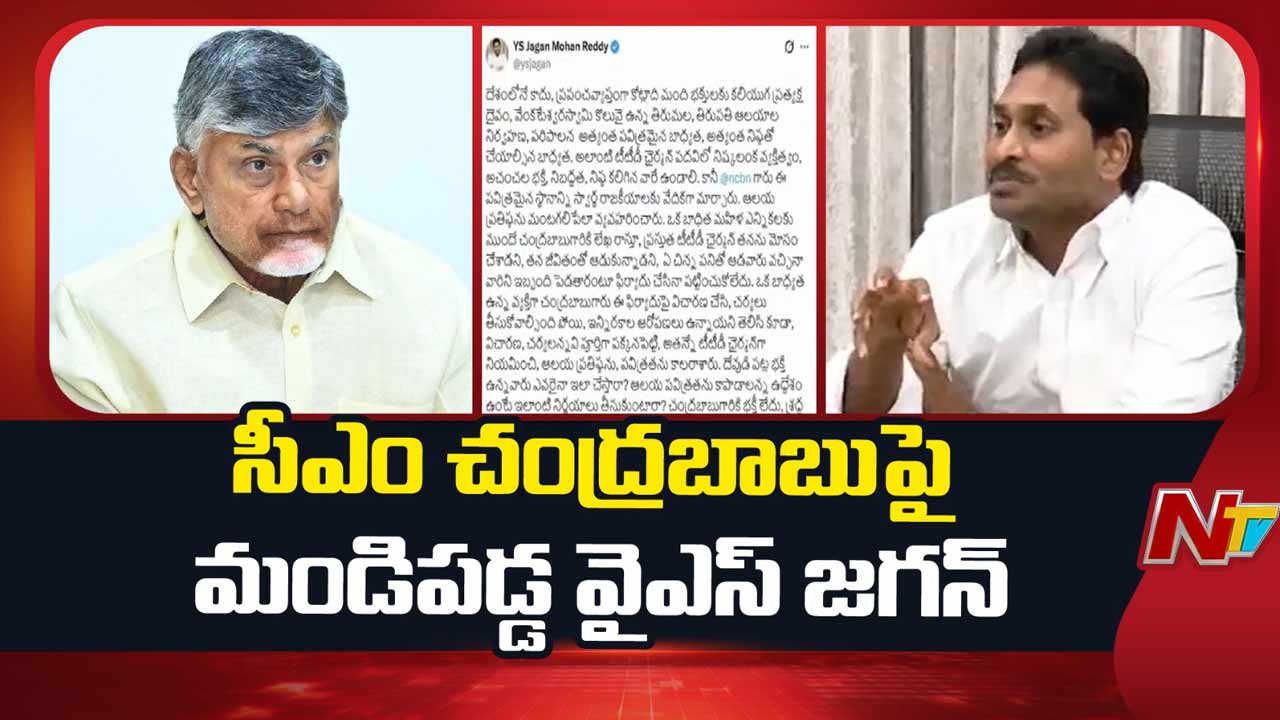 YS Jagan: చంద్రబాబుపై వైఎస్‌ జగన్‌ సంచలన ఆరోపణలు.. దేవుడిపై భక్తి లేదు.. ఆలయాలపై శ్రద్ధ కూడా లేదు..!