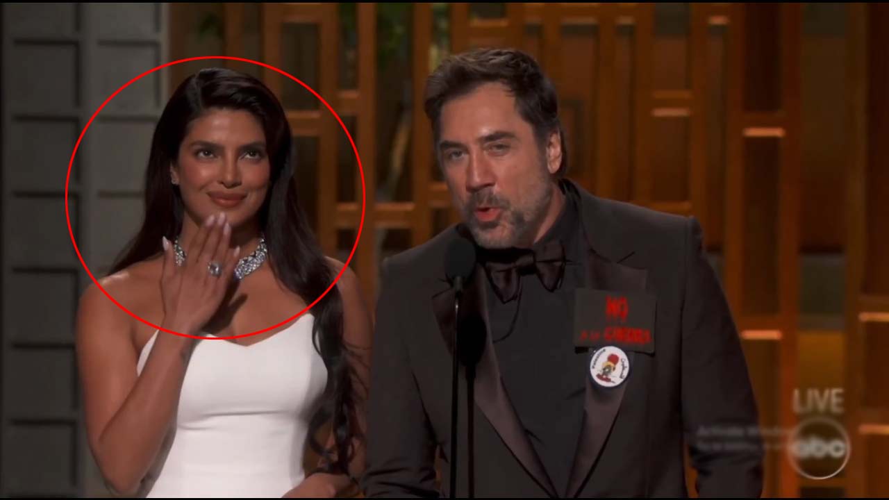 oscar awards javier bardem war message priyanka chopra reaction