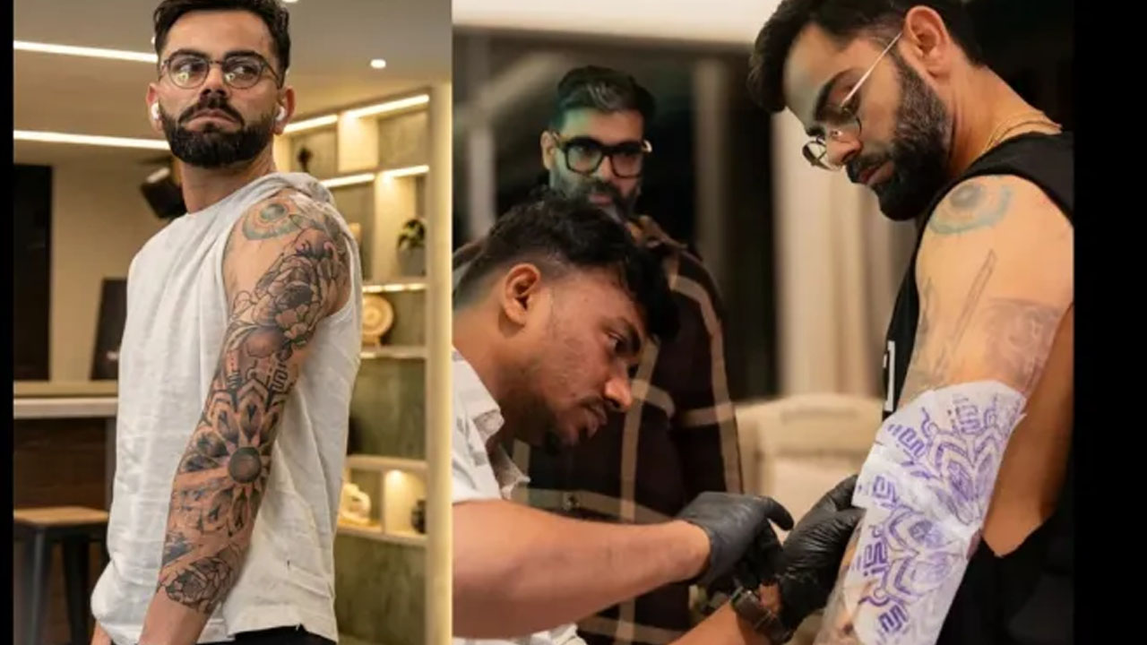 Virat Kohli New Tattoo: ఐపీఎల్‌కు ముందు విరాట్ కోహ్లీ కొత్త టాటూ.. దాని అర్థం తెలిస్తే షాక్ అవ్వాల్సిందే..