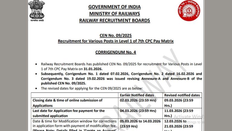 RRB Group-D Recruitment 2026: రైల్వేలో 22195 పోస్టులు.. దరఖాస్తు గడువు పొడిగింపు.. ఇప్పుడైనా అప్లై చేసుకోండి