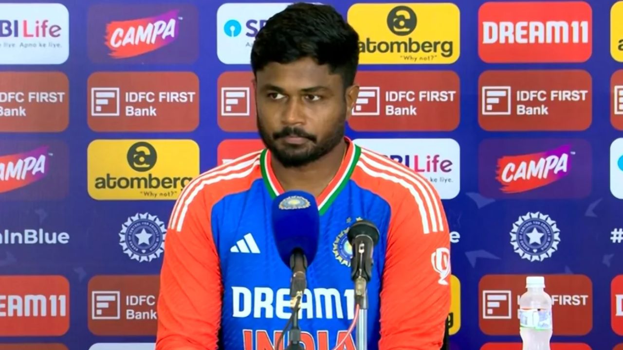 sanju samson reacts after missing century by 3 runs in ind vs wi t20 world cup 2026 super 8