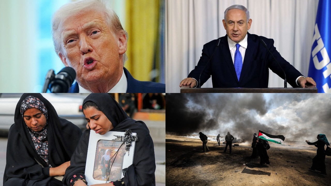 trump netanyahu first day school massacre 165 girls killed in gaza war horror