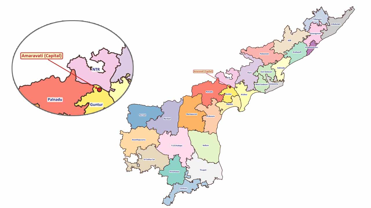 Andhra Pradesh New Map: అమరావతి రాజధానిగా.. 28 జిల్లాలతో కొత్త మ్యాప్‌..
