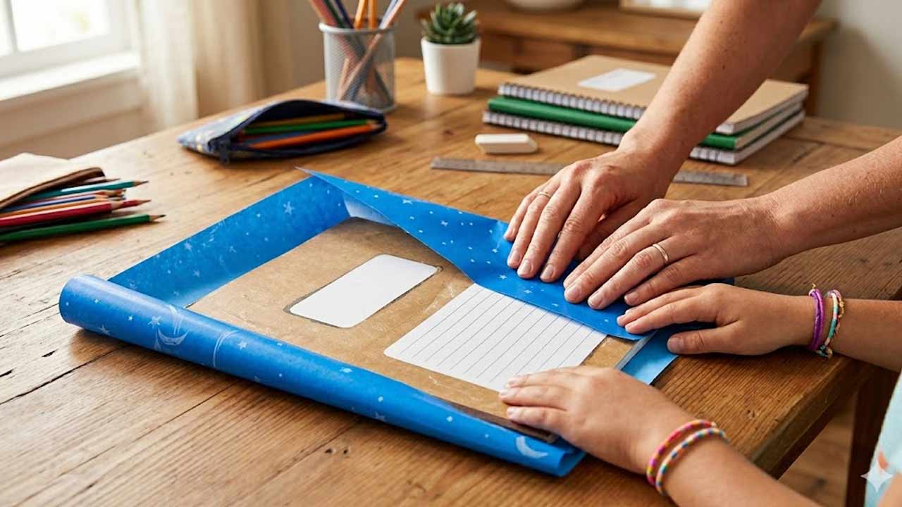 Book Cover Trick: మీ పిల్లల పుస్తకాలకు నిమిషాల్లో ఇలా అట్టలు వేయండి.. కత్తెర, టేప్ అవసరం కూడా లేదు..!