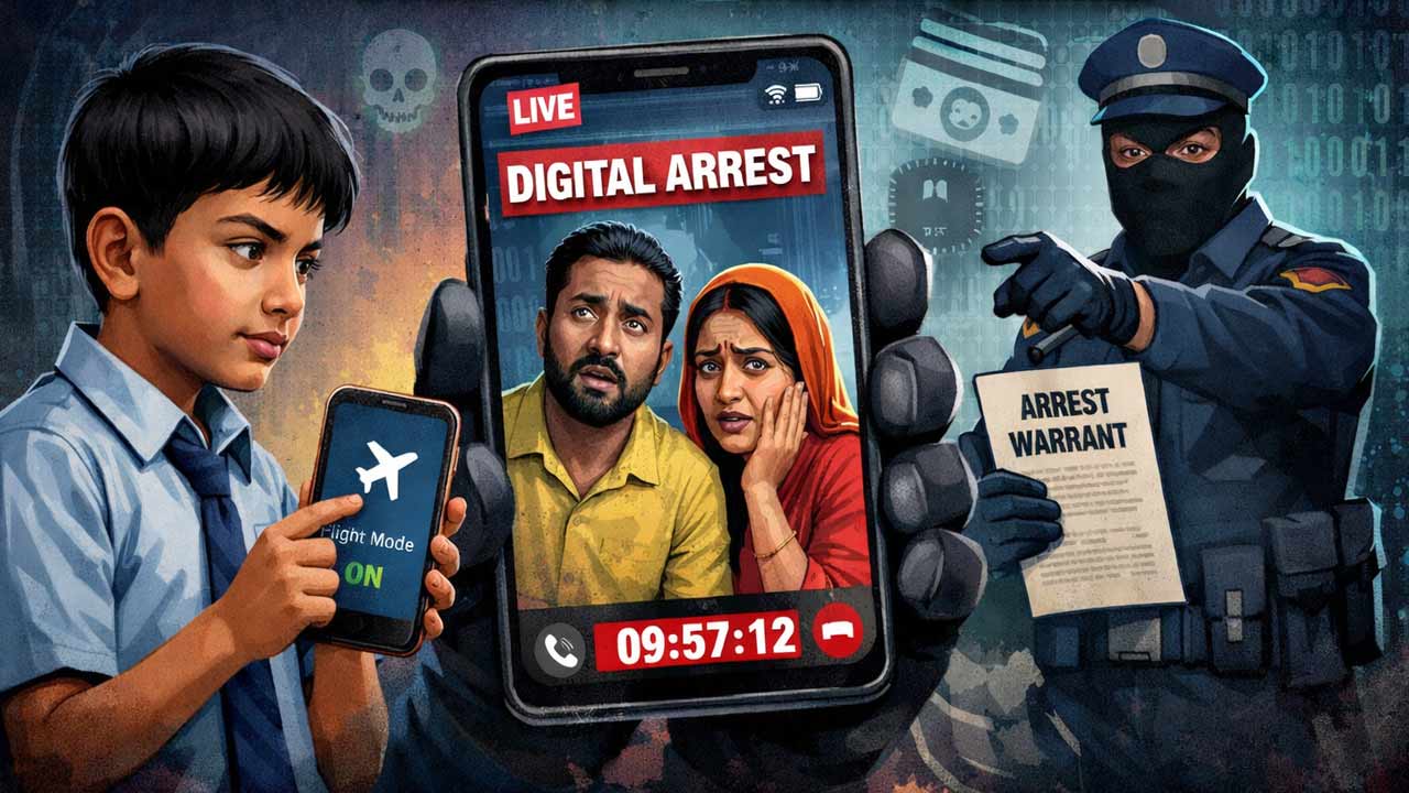 bareilly digital arrest scam 8th class boy saves family from cyber fraud