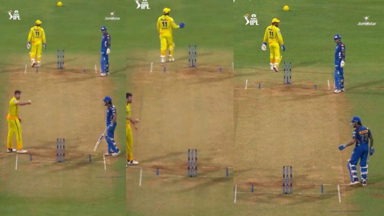 mi vs csk 2026 tilak varma vs jamie overton verbal clash at wankhede goes viral