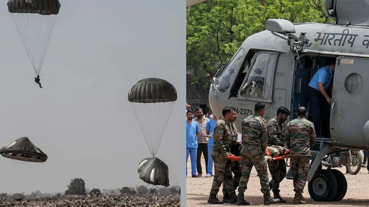 Parachute Training: 50 అడుగుల ఎత్తులో పారాచూట్ ఫెయిల్.. ఇద్దరు సైనికులకు గాయాలు