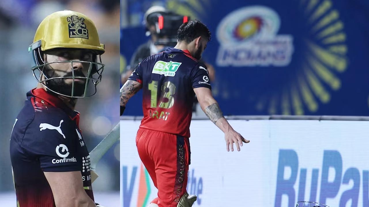 virat kohli angry reaction video rcb vs mi ipl 2026 highlights