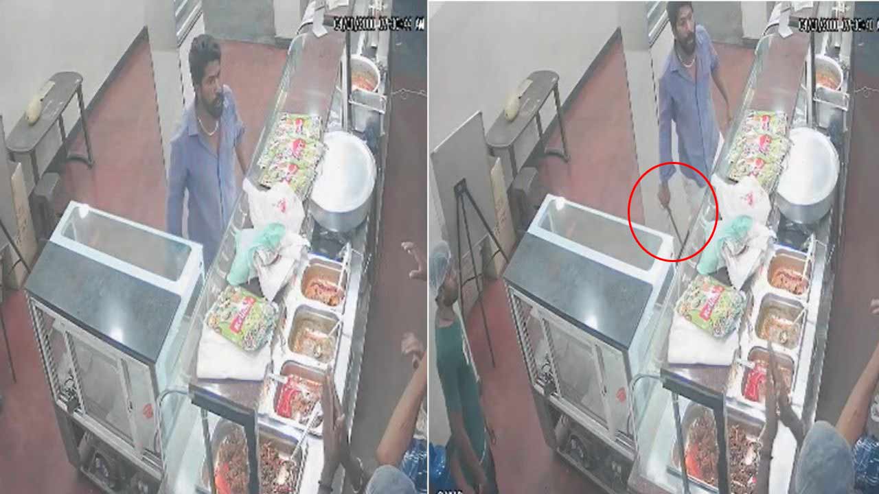 sangareddy shocker man attacks curry point staff with sword over rs 10 sambar dispute