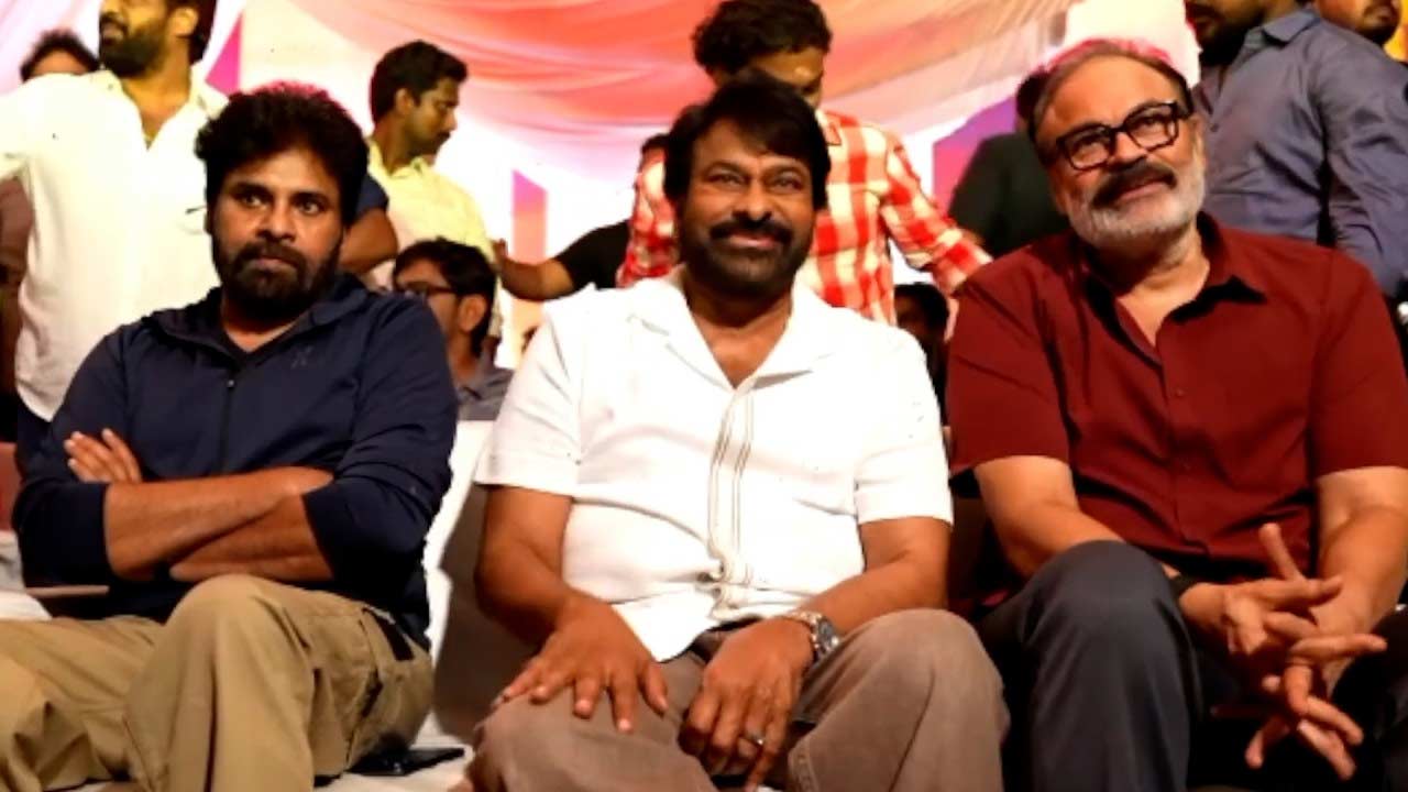 Mega brothers at Mega158 Launch: ఒకే ఫ్రేమ్‌లో మెగా బ్రదర్స్ .. చిరు – బాబి మూవీ ఓపెనింగ్‌లో ‘మెగా’ హ్యాపీనెస్