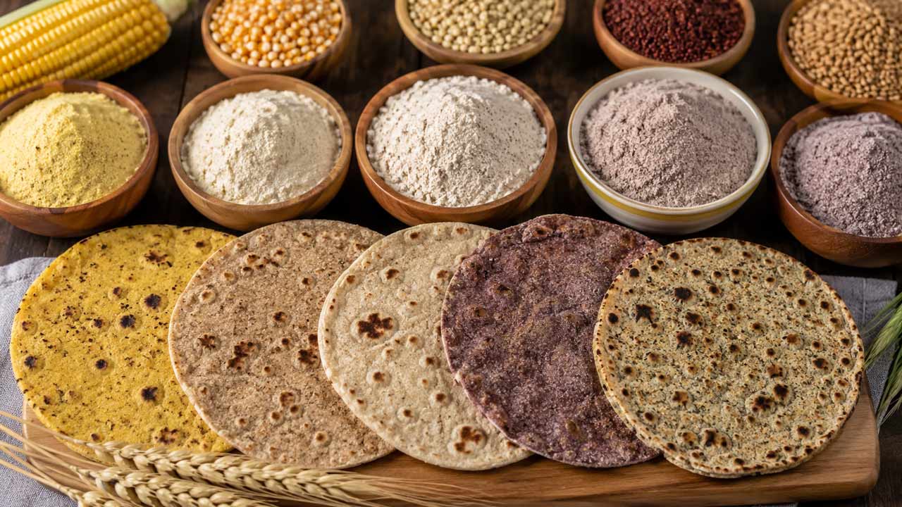 which flour roti is best for health wheat ragi or jowar explained