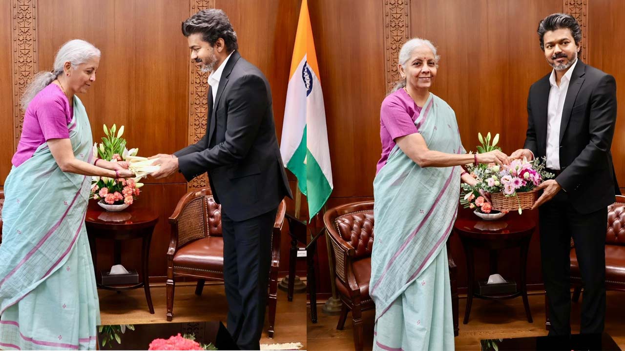 cm vijay meets nirmala sitharaman delhi tamil nadu development talks
