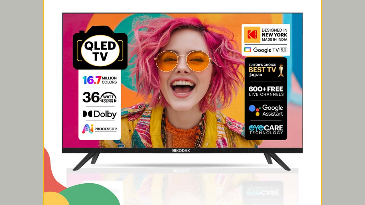 Kodak QLED Smart TV: కోడాక్ క్యూలెడ్ స్మార్ట్ టీవీ రిలీజ్.. Google TV 5.0తో థియేటర్ ఫీల్!