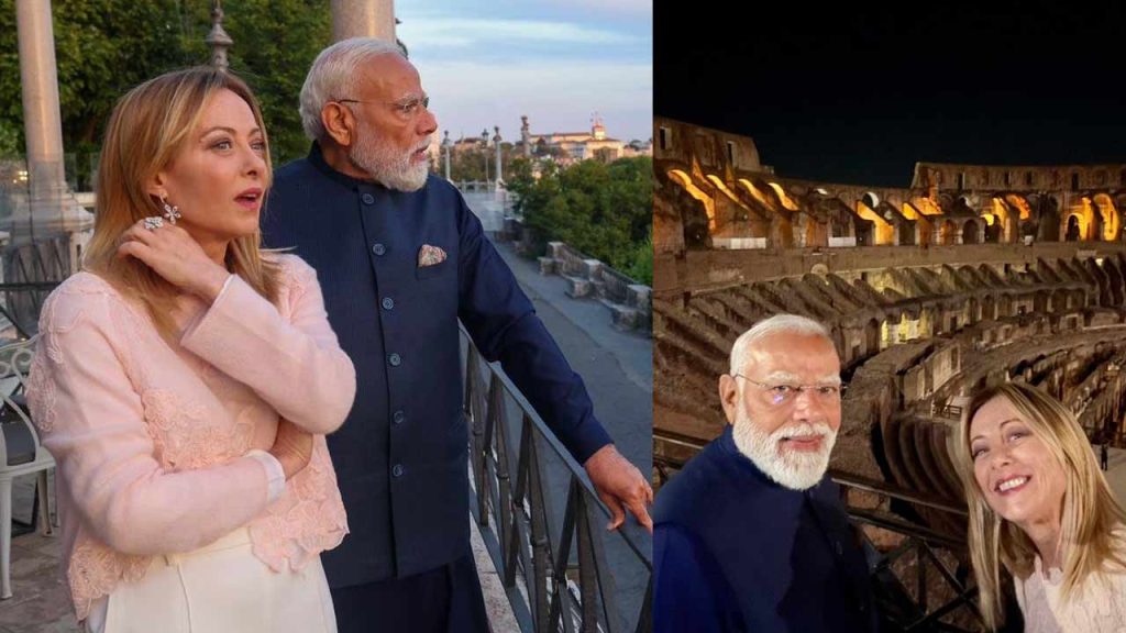 Modi Meloni Selfie Goes Vir