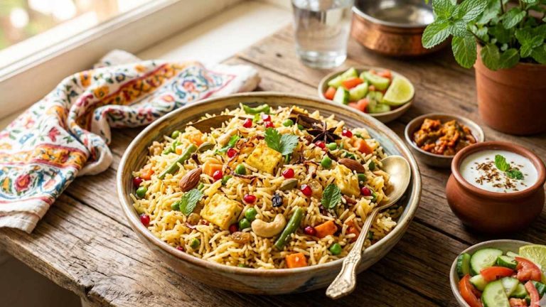 Navratna Pulao Recipe: వేసవిలో స్పెషల్ లంచ్.. పప్పు, అన్నానికి వీడ్కోలు.. నవరత్న పులావ్‌ ట్రై చేయండి..