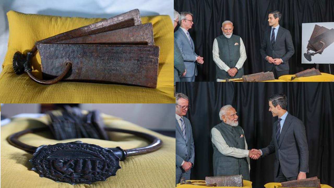 pm modi announces return of 11th century chola copper plates from netherlands